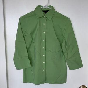 Lands' End Light Green Petite Blouse